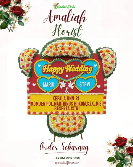 Papan Bunga Pernikahan Mogana